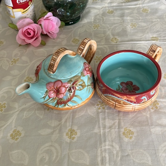 Tracy Porter tea cup for one / pink flower / tea pot / tea cup🌸 - Picture 7 of 10